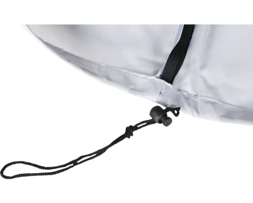 Detailaufnahme einer Schutzhülle mit Kordelzug zur Befestigung