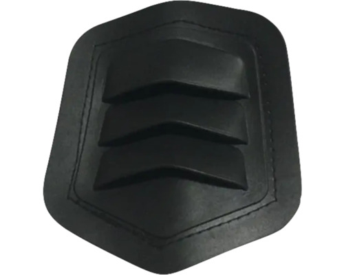 Schwarze Leder-Epaulette mit drei Winkeln