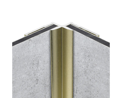 Flieseneckprofil aus Metall an einer gefliesten Ecke