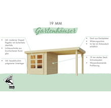 Gartenhaus mit 19 Millimeter Wandstärke