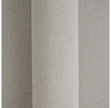 Vliestapete mit feiner Leinenstruktur in Beige-Grau.