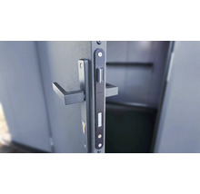 Türbeschlag mit Türgriff und Schloss