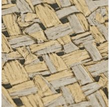 Tapete in geflochtener Korboptik mit realistischer Oberflaechentextur.