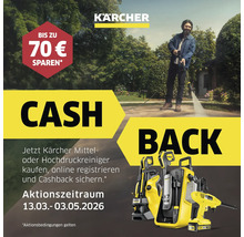 Kärcher Cash Back Aktion für Mittel- und Hochdruckreiniger vom 13.03. bis 03.05.2026