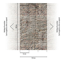 Abmessungen einer Backsteinmauer zur Wandgestaltung