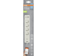 OSRAM Smart plus Multipower Steckdose EU mit 4 Steckdosen, 4 USB Anschlüssen, Energiemessgerät und WiFi Steuerung