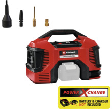 Einhell PRESSITO Akku-Kompressor mit verschiedenen Adaptern und Power X-Change Hinweis