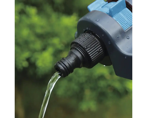 Gartenschlauchverbinder mit Wasserfluss