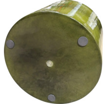 Unterseite eines runden Pflanzgefäßes mit Füßen