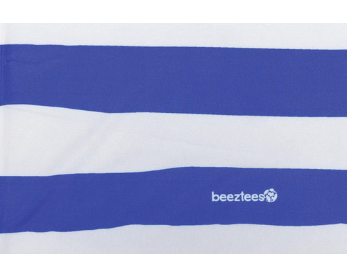 Textil mit Streifenmuster und Beeztees Logo