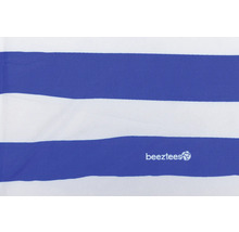 Textil mit Streifenmuster und Beeztees Logo