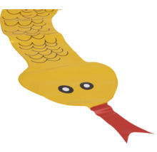 Gelbe aufblasbare Schlange für den Pool