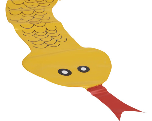 Gelbe aufblasbare Schlange für den Pool