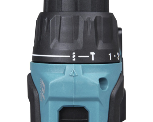 Detailansicht eines Akku-Bohrschraubers mit Bohrer- und Schraubensymbolen