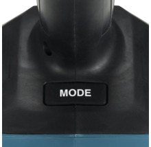 Nahaufnahme der Modustaste an einem Elektrowerkzeug