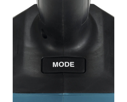 Nahaufnahme der Modustaste an einem Elektrowerkzeug