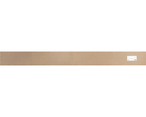 Langes, schmales Regalbrett aus Holzwerkstoff in Beige.