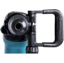 Detailansicht eines Makita Bohrhammers mit Werkzeugaufnahme und Seitenhandgriff.