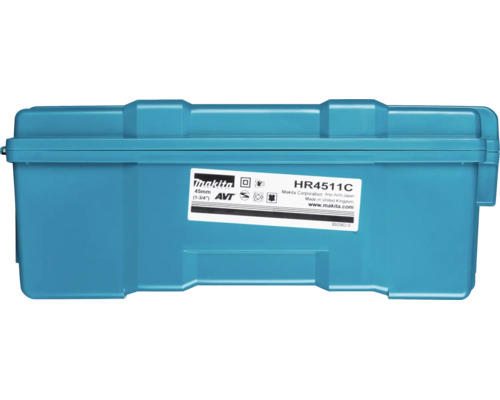 Makita Transportkoffer für Bohrhammer HR4511C aus robustem Kunststoff.