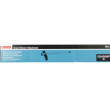 Makita Sensenaufsatz EM408MP für Multifunktionsantriebe in Originalverpackung mit Produktabbildung und Makita Logo.