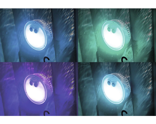 Einbaustrahler mit vier verschiedenen Lichteffekten zur Teichbeleuchtung