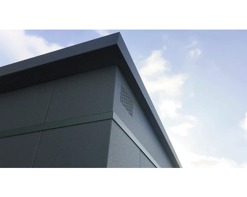 Detailansicht eines Gerätehauses mit Entlüftung