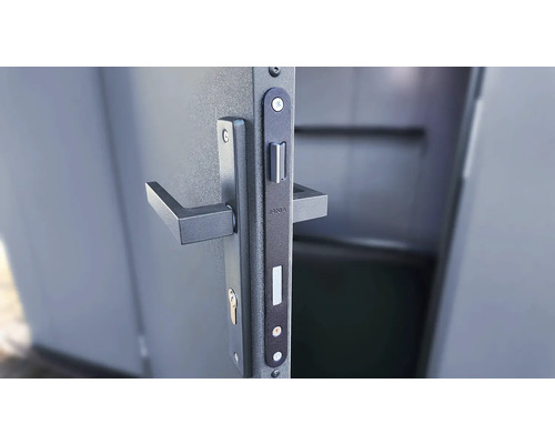 Türbeschlag mit Schloss und Griff