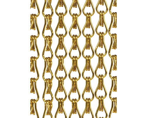 Goldfarbener Kettenvorhang im Detail