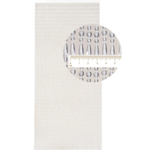 Dekoschals mit Perlenfransen und Zentimeterangabe zur Größenbestimmung