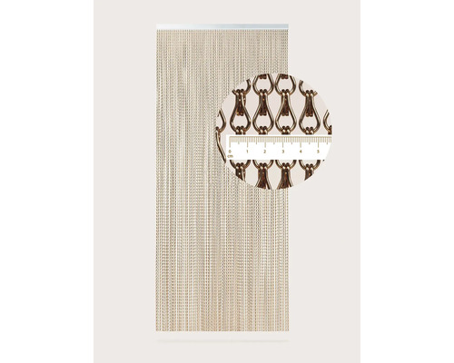 Dekorative Türvorhang aus Metallketten mit Detailansicht