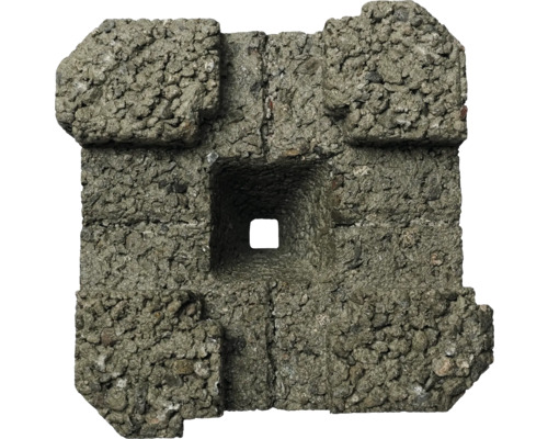 Beton-Pfostenträger mit quadratischer Aussparung für die Aufnahme von Pfosten