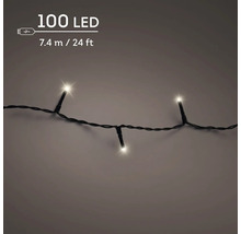 LED-Lichterkette mit 100 LEDs, 7,4 Meter Länge und USB-Anschluss.
