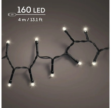 LED-Lichterkette mit 160 LEDs, 4 Meter Länge, USB-Anschluss und schwarzem Kabel.