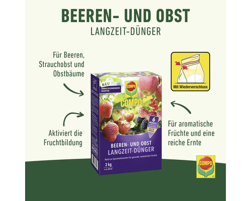Compo Beeren- und Obst Langzeit-Dünger Packung