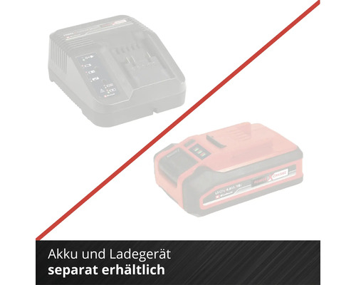 Akkuladegerät und Akku sind separat erhältlich