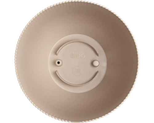 Elho Pflanzschale aus Kunststoff in Beige, Ansicht von oben.