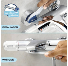Installation und Wartung einer Grohe Thermostat-Armatur mit dem beiliegenden QuickSpanner Werkzeug.