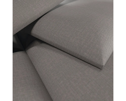 Detailansicht der grauen gewebten Stoffoberfläche von Polsterkissen.