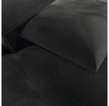 Nahaufnahme von dunklem Polsterstoff auf einem Kissen oder Sofa.