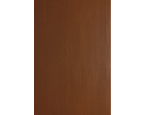 Nahaufnahme einer Oberfläche mit vertikaler Holzmaserung in Nussbaum-Optik.