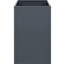 Dunkelgrauer Unterschrank mit drei Frontblenden für Küche oder Badezimmer.