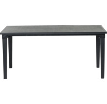 Rechteckiger Gartentisch aus Kunststoff in Anthrazit