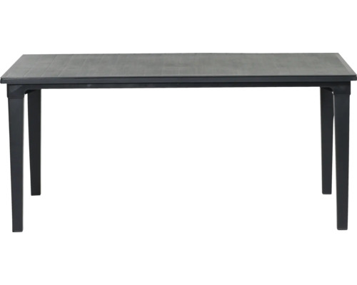 Rechteckiger Gartentisch aus Kunststoff in Anthrazit