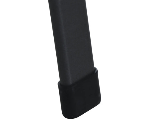 Detailaufnahme eines Metallbeins mit einer schützenden Gummikappe