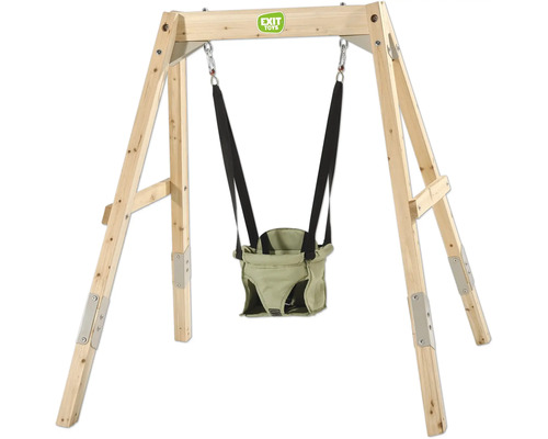 EXIT TOYS Babyschaukel mit Holzgestell und Textilsitz