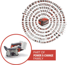 Einhell Akku Mauer- und Renovierungsfräse Teil der Power X-Change Akku-Systemfamilie mit zahlreichen kompatiblen Werkzeugen und Akkus