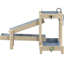 EXIT Toys Wasserspielbahn aus Holz mit drei Ebenen und Wasserpumpe für den Außenbereich.