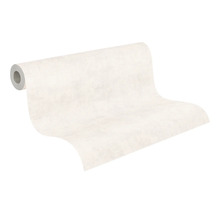Vliestapete Rolle mit strukturierter, einfarbiger Oberfläche in Off-white.