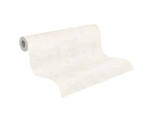 Vliestapete Rolle mit strukturierter, einfarbiger Oberfläche in Off-white.