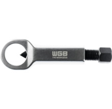 Mutternsprenger aus Metall mit Schneidkeil, Gewindebolzen und Sechskantkopf sowie dem WGB Logo.